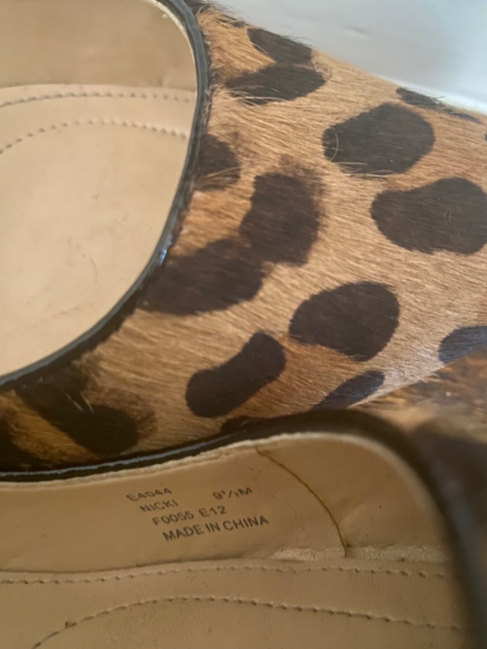 Calvin Klein Shoes. Leopard. Kitten Heels. Size 9.5. Like New. Cow Fur. - Picture 9 of 9